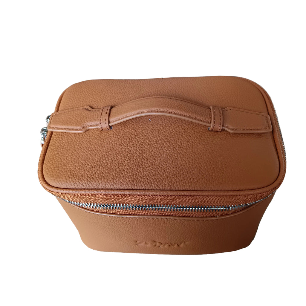 Genuine Leather Travel Make-Up Bag (Deep)
