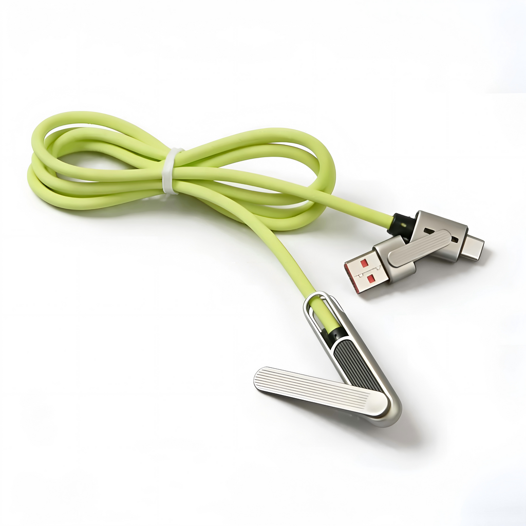 Flat USB-C Travel Cable with Stand