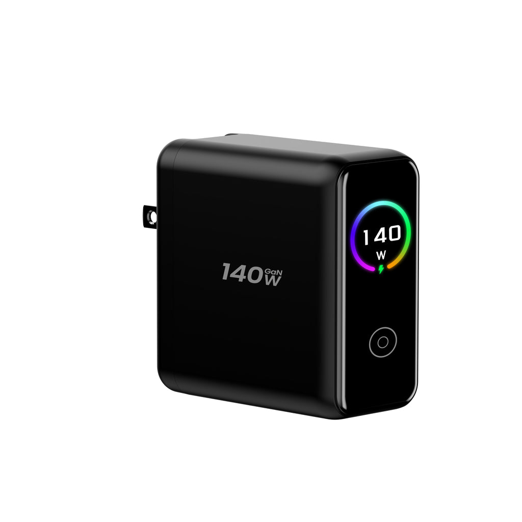 140w GaN Charger (4 Port) w/HD Display & Travel Adaptors