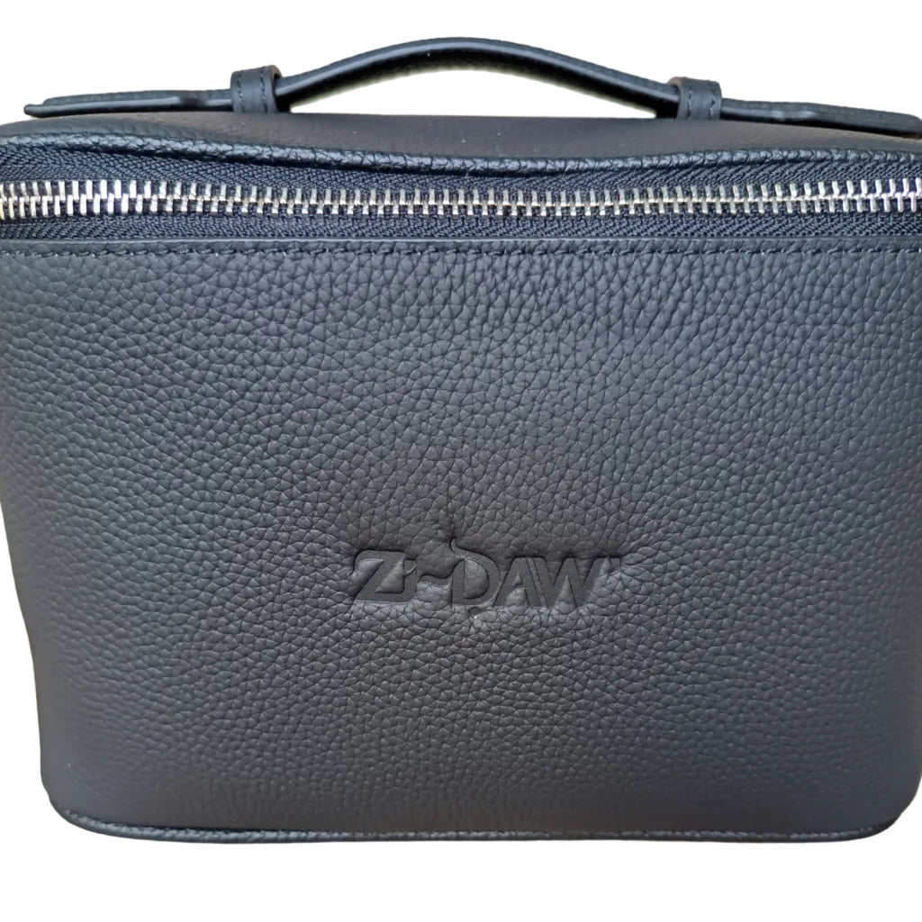 Genuine Leather Travel Make-Up Bag (Deep)