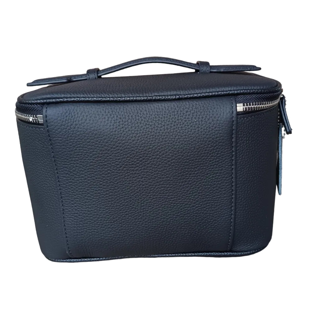 Genuine Leather Travel Make-Up Bag (Deep)