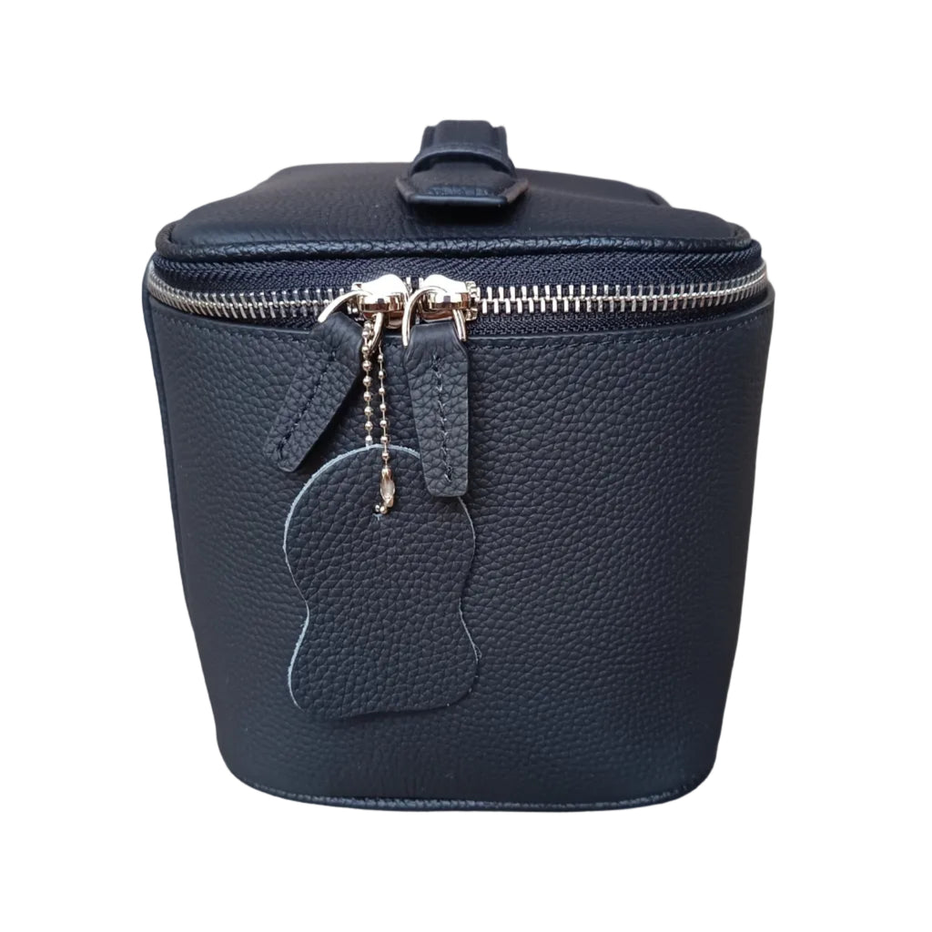 Genuine Leather Travel Make-Up Bag (Deep)
