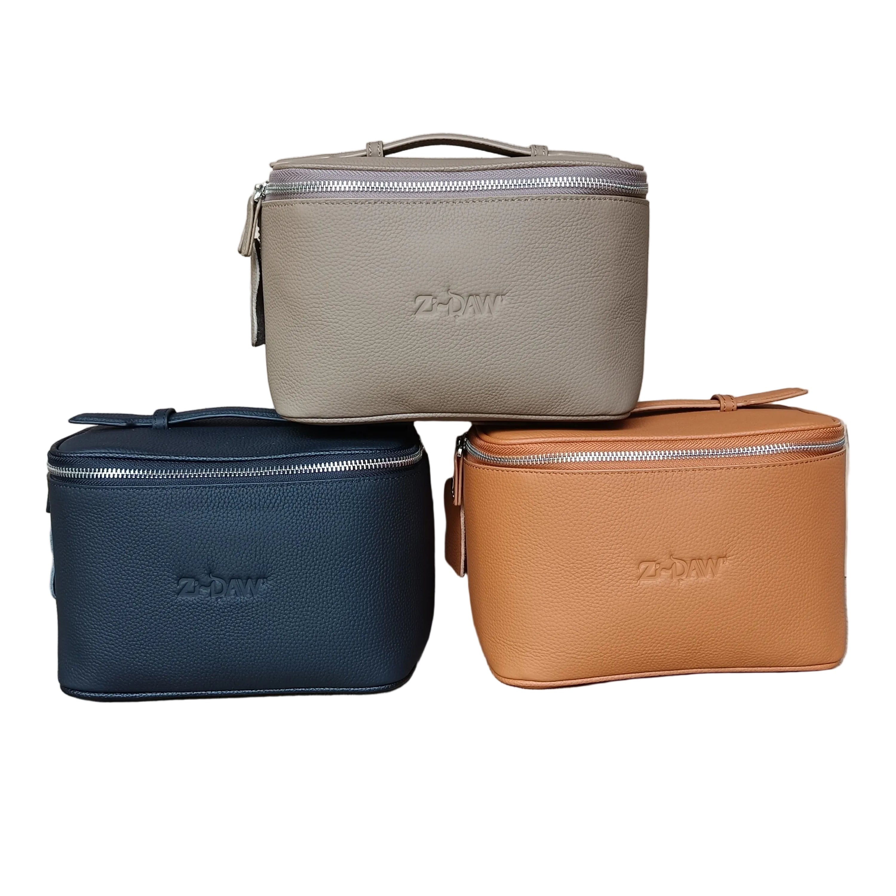 Genuine Leather Travel Make-Up Bag (Deep)