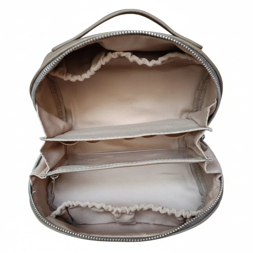 Genuine Leather Travel Make-Up Bag (Expanding)