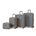 Goby London - Diamond Luggage Set - Grey (Pre-Purchase)