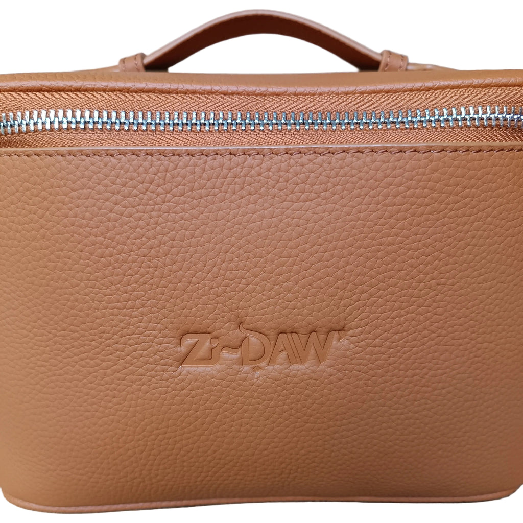 Genuine Leather Travel Make-Up Bag (Deep)