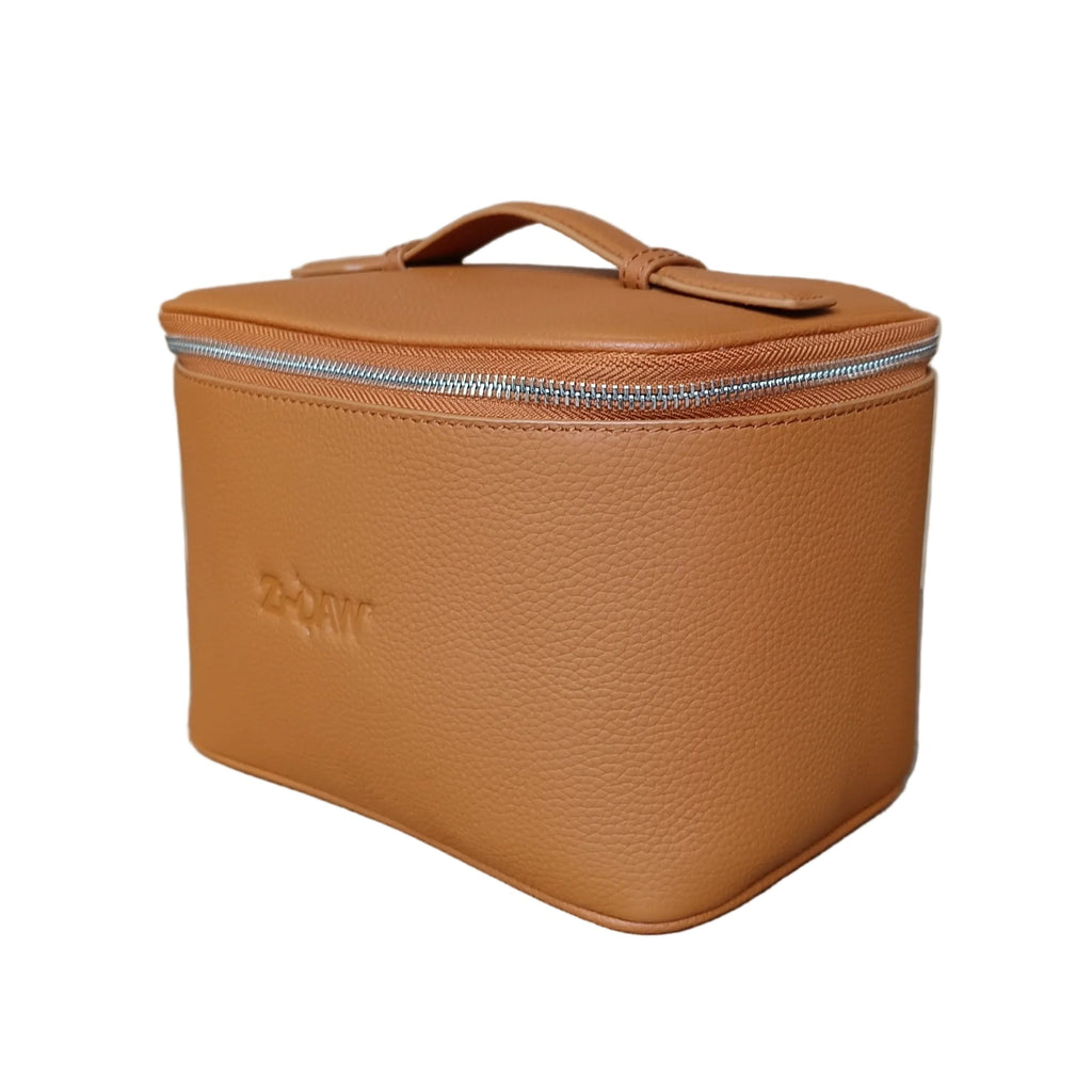 Genuine Leather Travel Make-Up Bag (Deep)