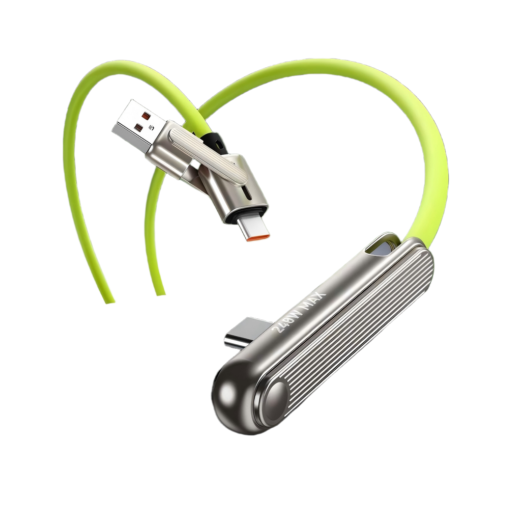 Flat USB-C Travel Cable with Stand