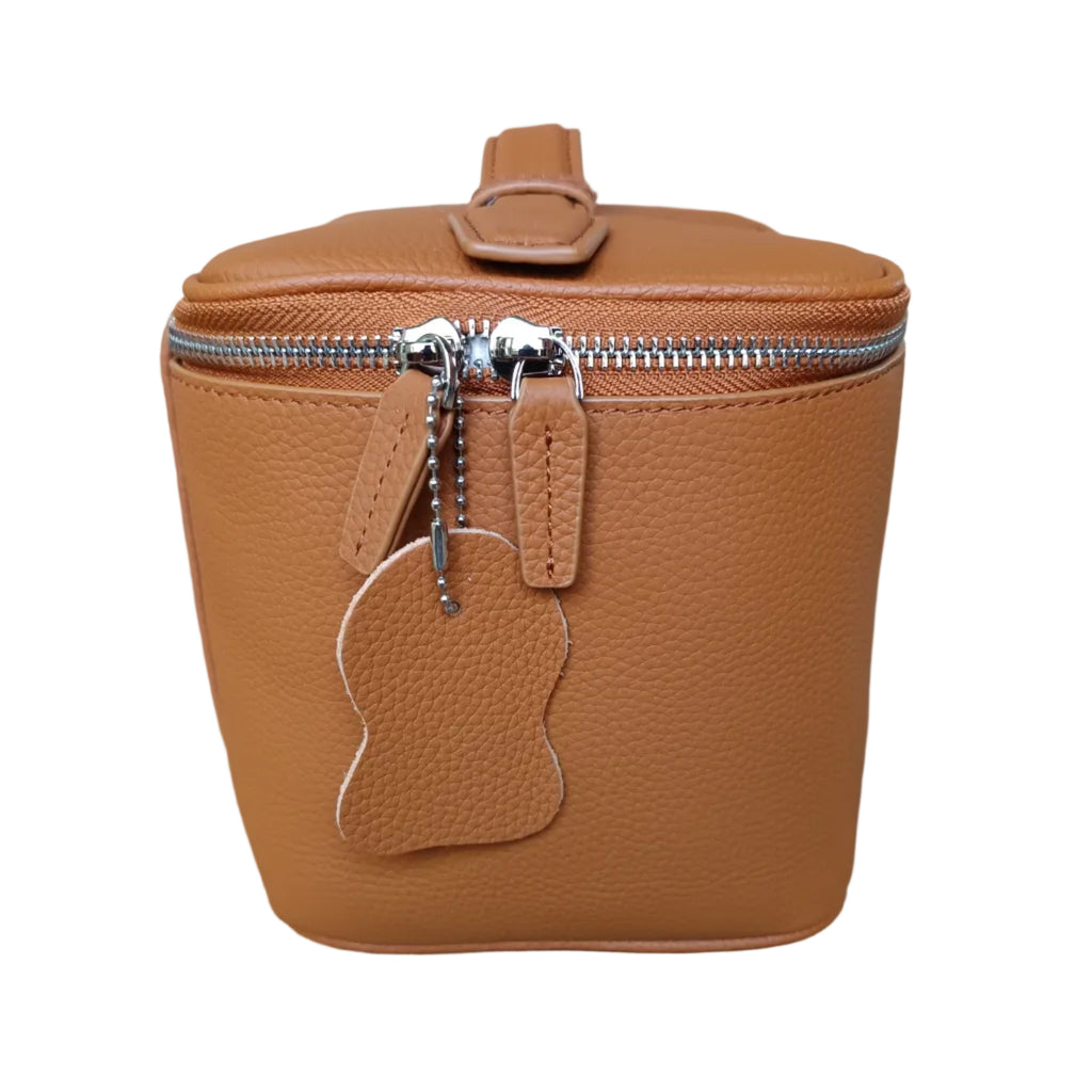Genuine Leather Travel Make-Up Bag (Deep)