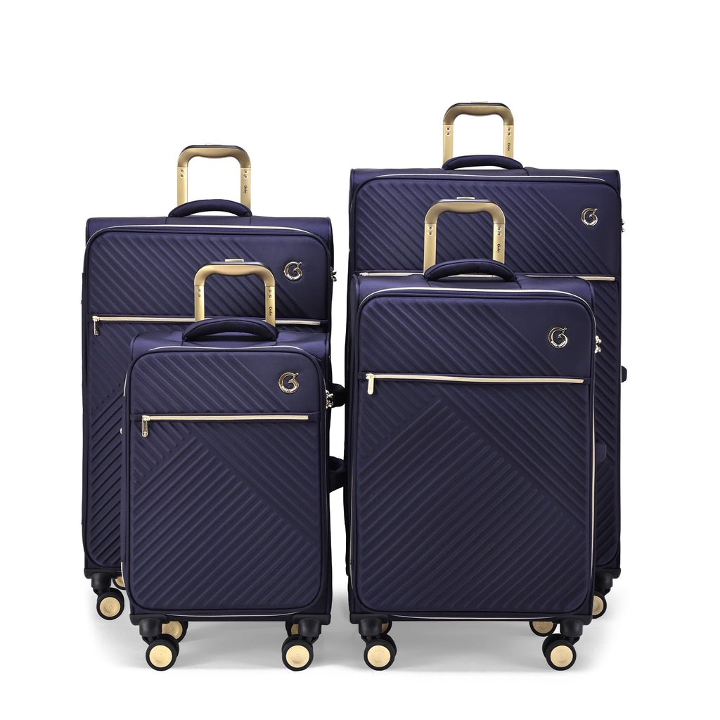 Goby London Royal Vogue Luggage Set - Royal Blue