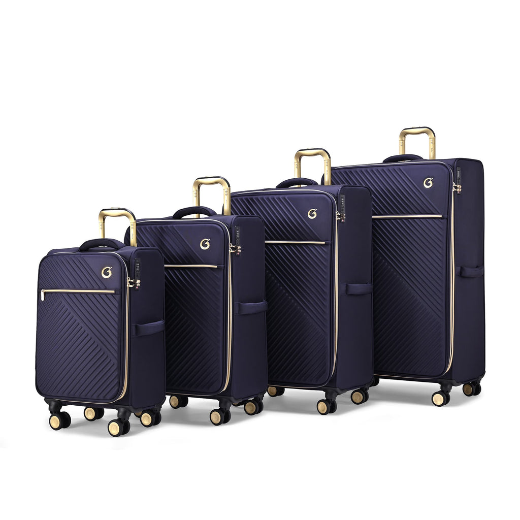 Goby London Royal Vogue Luggage Set - Royal Blue