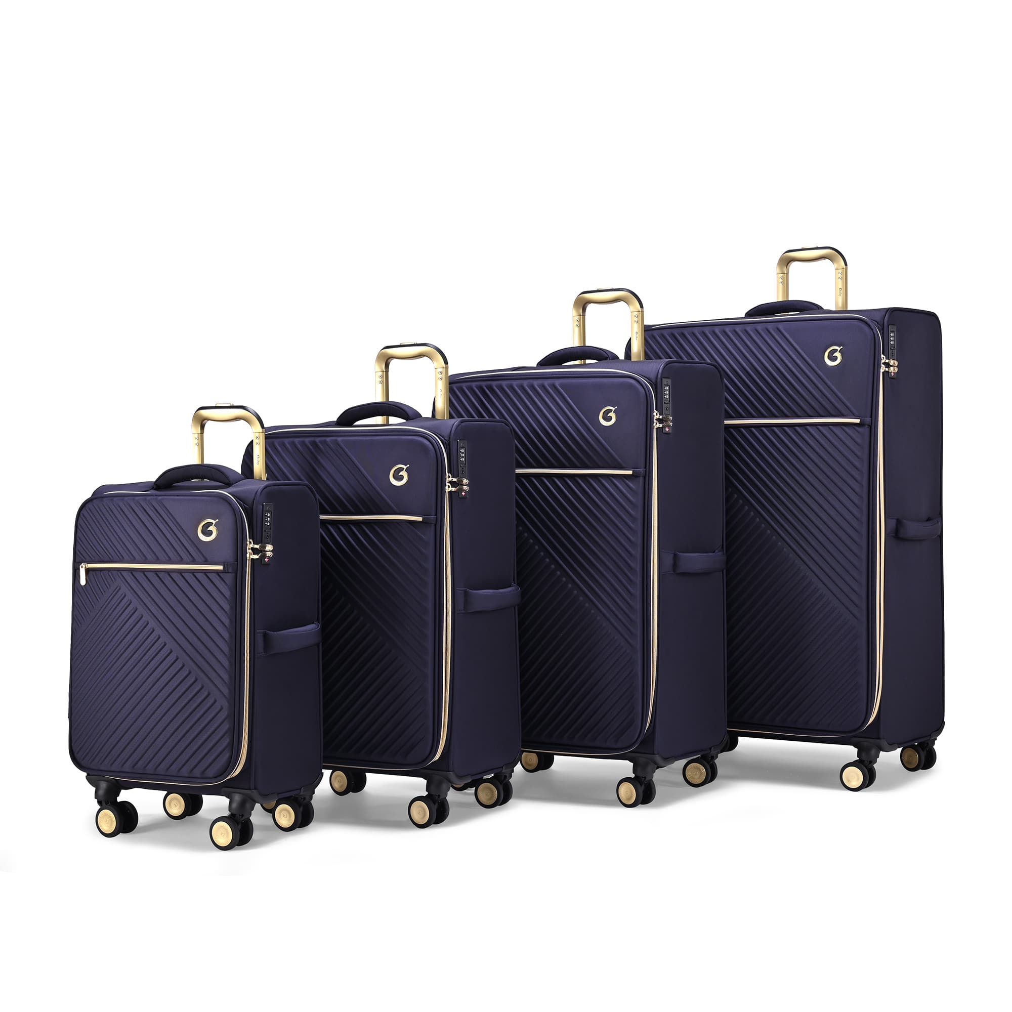 Goby London Royal Vogue Luggage Set - Royal Blue